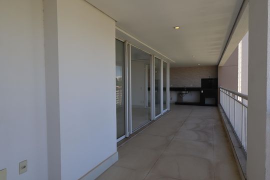 Varanda da Sala de apartamento para alugar com 3 quartos, 121m² em Jardim Monte Kemel, São Paulo
