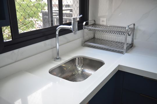 Cozinha de apartamento à venda com 3 quartos, 93m² em Campestre, Santo André
