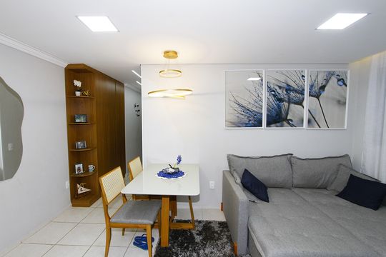 Sala de apartamento para alugar com 2 quartos, 47m² em Jk, Contagem