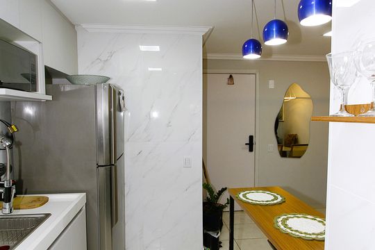 Cozinha de apartamento para alugar com 2 quartos, 47m² em Jk, Contagem