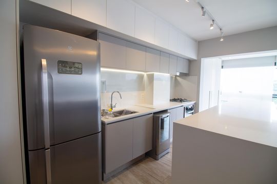 Cozinha de apartamento à venda com 1 quarto, 70m² em Chácara Santo Antônio (zona Sul), São Paulo