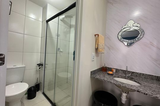 Banheiro de apartamento à venda com 2 quartos, 36m² em Várzea da Barra Funda, São Paulo