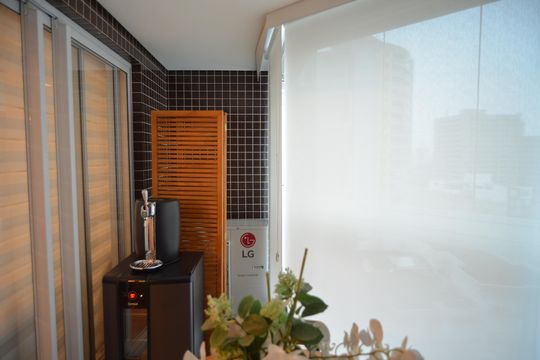 Varanda Goumert de apartamento à venda com 3 quartos, 100m² em Vila Assunção, Santo André