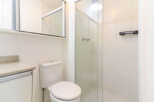 Banheiro da Suíte de apartamento para alugar com 1 quarto, 33m² em Butantã, São Paulo