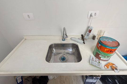 Cozinha de apartamento à venda com 2 quartos, 90m² em Vila Humaita, Santo André