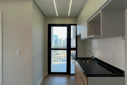 Cozinha de apartamento à venda com 2 quartos, 42m² em Pinheiros, São Paulo