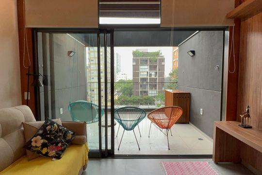 Varanda de apartamento para alugar com 1 quarto, 50m² em Pinheiros, São Paulo