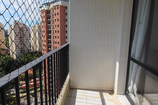 Varanda da Sala de apartamento à venda com 2 quartos, 74m² em Jardim Morumbi, São Paulo