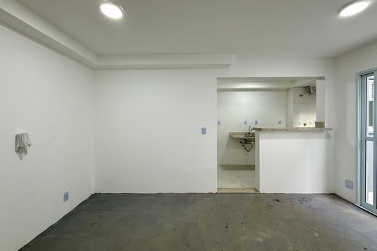 Sala  de apartamento à venda com 1 quarto, 46m² em Santo Amaro, São Paulo