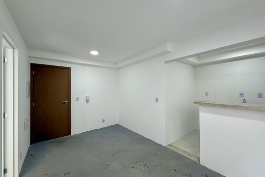 Sala  de apartamento à venda com 1 quarto, 46m² em Santo Amaro, São Paulo