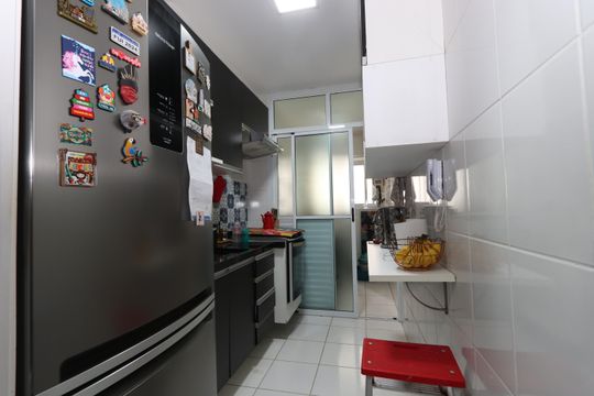 Cozinha de apartamento à venda com 3 quartos, 75m² em Parque São Lucas, São Paulo