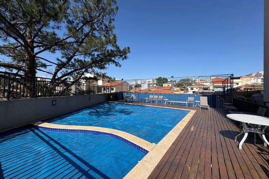 Área comum - Piscina de apartamento à venda com 3 quartos, 96m² em Vila Scarpelli, Santo André