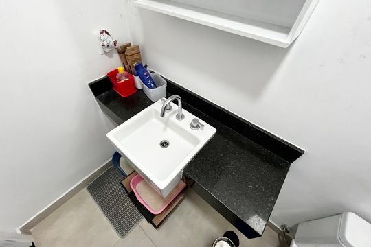 Banheiro da Suíte de apartamento à venda com 1 quarto, 120m² em Santana, São Paulo