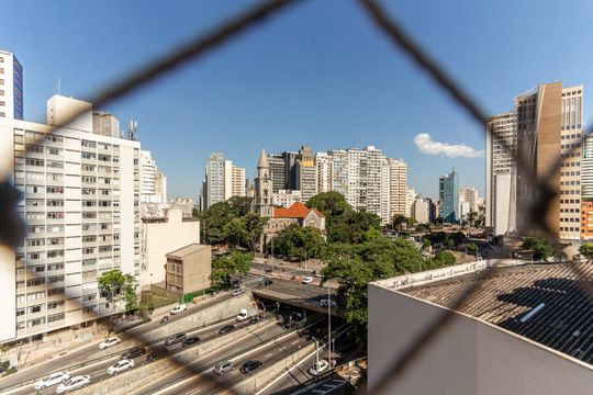 Vista da Sala de apartamento à venda com 3 quartos, 95m² em Vila Buarque, São Paulo