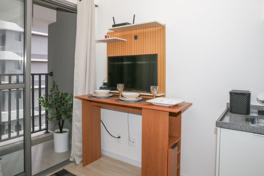 Sala de apartamento à venda com 1 quarto, 25m² em Pinheiros, São Paulo