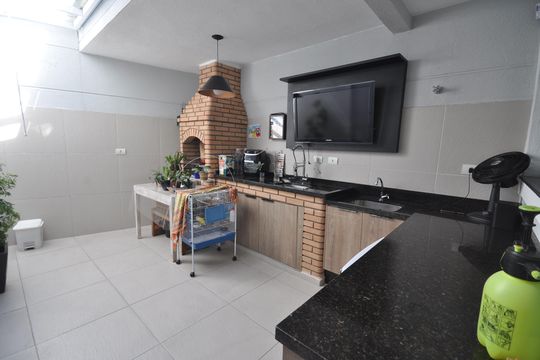 Área comum - Churrasqueira de casa para alugar com 3 quartos, 109m² em Vila Rosa, São Paulo