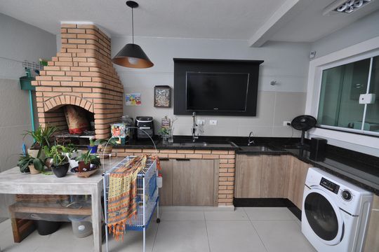 Área comum - Churrasqueira de casa para alugar com 3 quartos, 109m² em Vila Rosa, São Paulo
