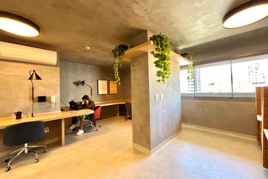 Área comum - Coworking de kitnet/studio à venda com 1 quarto, 29m² em Vila Clementino, São Paulo
