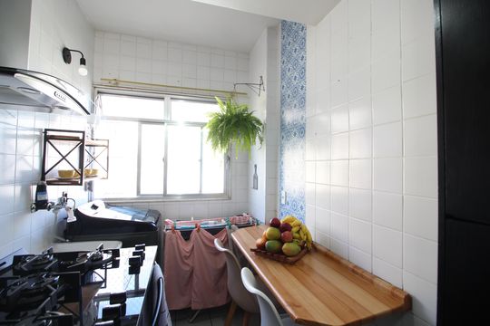 Cozinha de apartamento à venda com 2 quartos, 63m² em Taquara, Rio de Janeiro