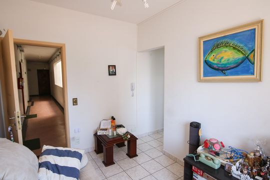 Sala de apartamento para alugar com 1 quarto, 60m² em Boqueirão, Praia Grande