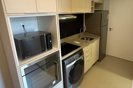 Cozinha  de apartamento à venda com 1 quarto, 25m² em Jardim São Paulo, São Paulo
