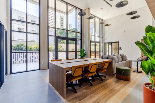 Área comum de kitnet/studio para alugar com 1 quarto, 25m² em Perdizes, São Paulo