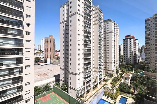 Vista da Sacada de apartamento à venda com 3 quartos, 86m² em Vila Gilda, Santo André