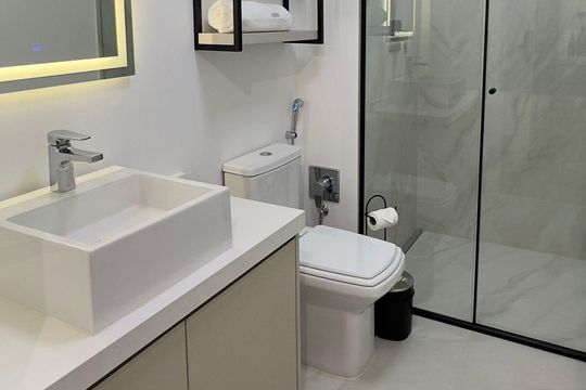 Banheiro  de kitnet/studio à venda com 1 quarto, 31m² em Vila Gomes Cardim, São Paulo