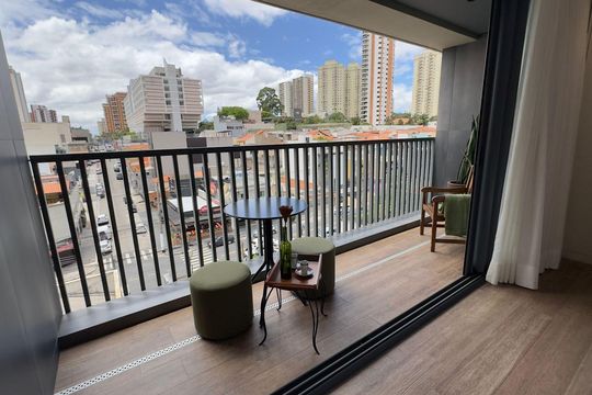 Varanda  de kitnet/studio à venda com 1 quarto, 31m² em Vila Gomes Cardim, São Paulo