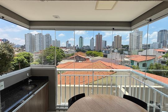 Varanda de apartamento à venda com 2 quartos, 59m² em Vila Sao Pedro, Santo André
