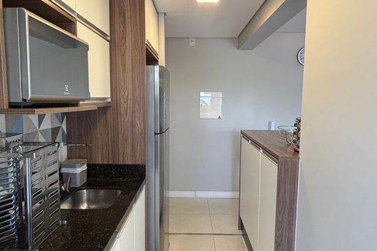 Cozinha de apartamento à venda com 2 quartos, 59m² em Vila Sao Pedro, Santo André