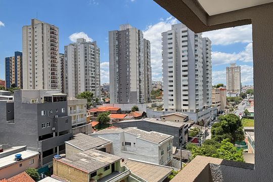 Sala - Sala de Jantar Varanda de apartamento à venda com 2 quartos, 54m² em Parque das Nações, Santo André