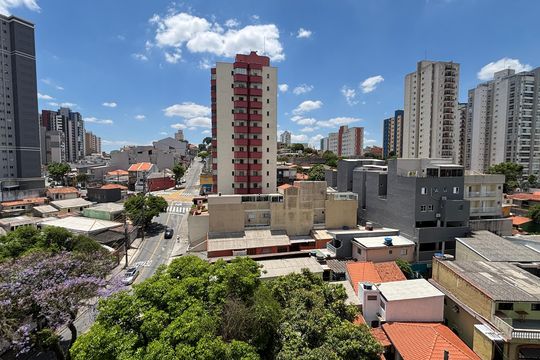 Sala - Sala de Jantar Varanda Vista de apartamento à venda com 2 quartos, 54m² em Parque das Nações, Santo André