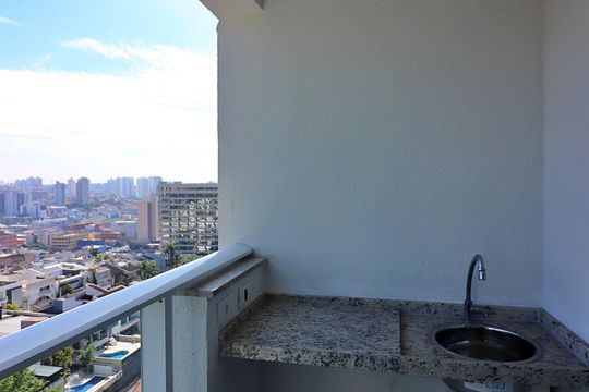 Varanda Gourmet de apartamento à venda com 1 quarto, 55m² em Vila Lusitania, São Bernardo do Campo