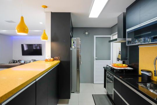 Cozinha de apartamento à venda com 3 quartos, 125m² em Boa Vista, São Caetano do Sul
