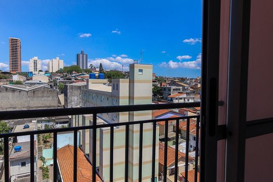Varanda da Sala de apartamento à venda com 2 quartos, 60m² em Vila Carmosina, São Paulo