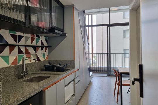 Cozinha de kitnet/studio à venda com 1 quarto, 32m² em Vila Mariana, São Paulo