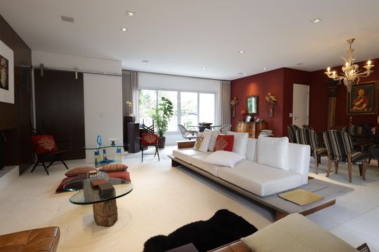 Sala de casa de condomínio à venda com 4 quartos, 420m² em Jardim Leonor, São Paulo