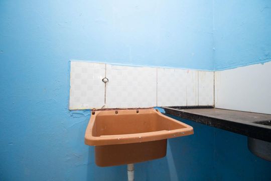 Cozinha e Área de Serviço de kitnet/studio para alugar com 1 quarto, 35m² em Setor Habitacional Vicente Pires, Brasília