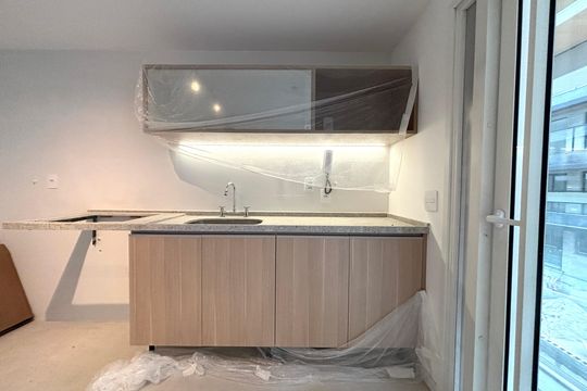 Cozinha de apartamento à venda com 1 quarto, 50m² em Gávea, Rio de Janeiro