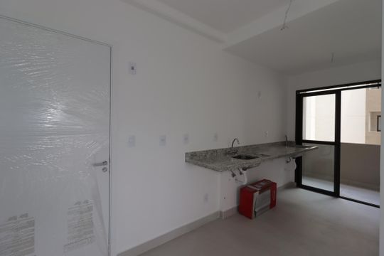 Cozinha de apartamento à venda com 2 quartos, 55m² em Parque das Nações, Santo André