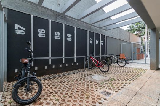 Área comum - Bicicletário de kitnet/studio à venda com 1 quarto, 20m² em Indianópolis, São Paulo