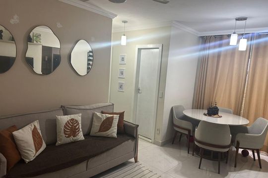 Sala de apartamento à venda com 2 quartos, 60m² em Paquetá, Belo Horizonte