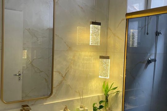 Banheiro de apartamento à venda com 2 quartos, 60m² em Paquetá, Belo Horizonte