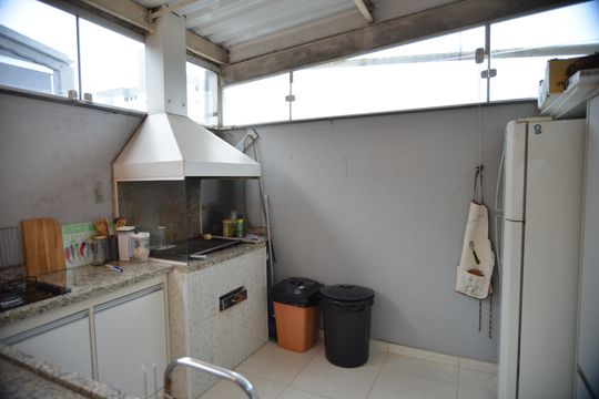 Área gourmet de apartamento à venda com 3 quartos, 100m² em Vila Valparaíso, Santo André