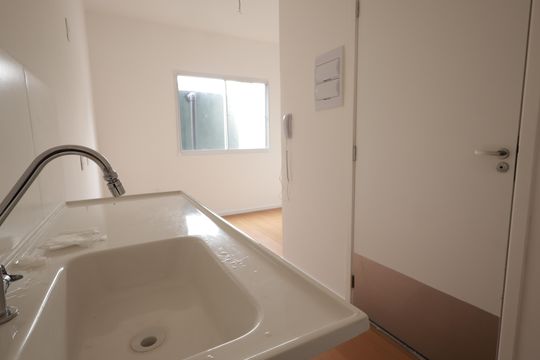Cozinha de apartamento à venda com 1 quarto, 17m² em Jardim Monte Kemel, São Paulo