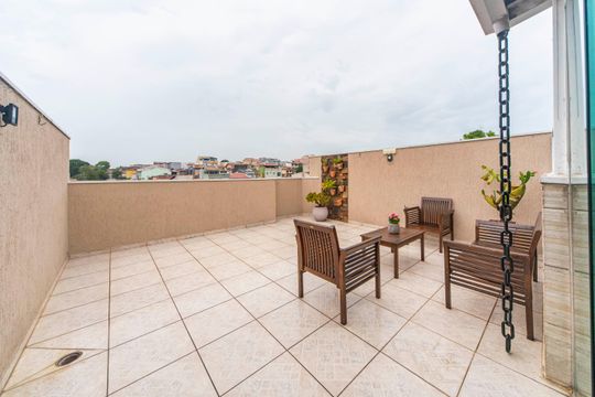 Varanda da Cobertura de apartamento à venda com 2 quartos, 90m² em Vila Linda, Santo André