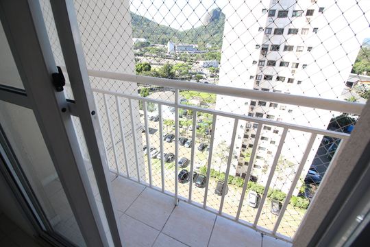 Varanda da Sala de apartamento para alugar com 3 quartos, 63m² em Jacarepaguá, Rio de Janeiro