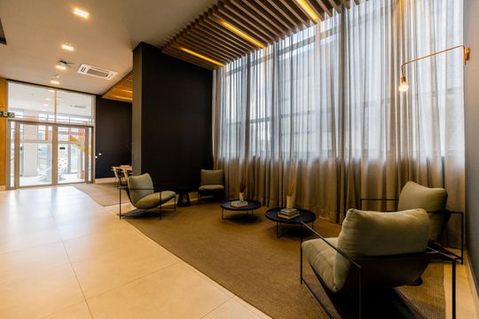Área comum de kitnet/studio para alugar com 1 quarto, 40m² em Pinheiros, São Paulo