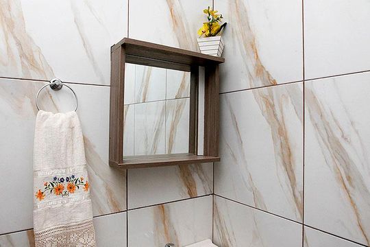 Banheiro Quarto Suíte de apartamento à venda com 1 quarto, 34m² em Centro Histórico, Porto Alegre